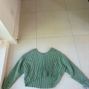 PacSun (LA Hearts) Green Ribbed Sweater Crop Top
